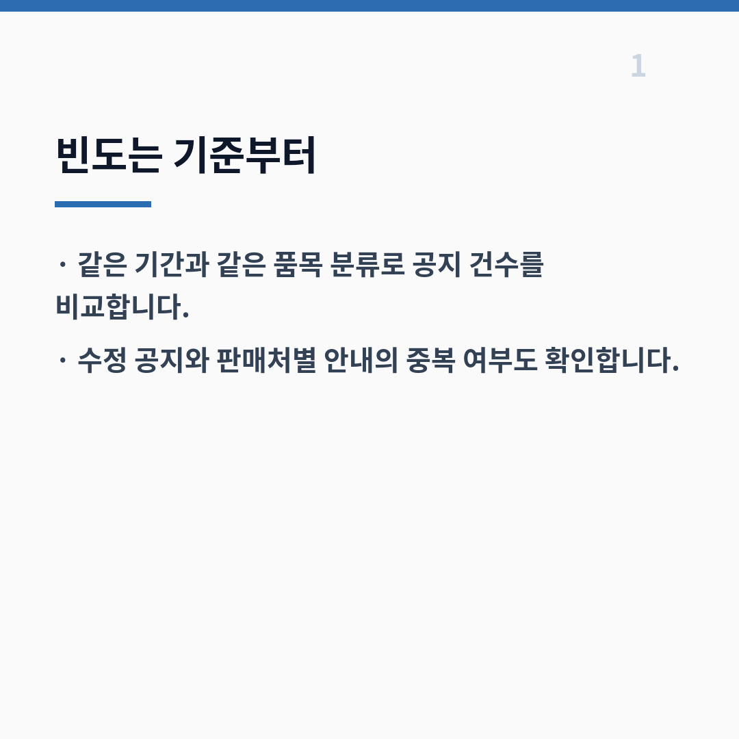 수입식품 회수 품목은 기간과 분류 기준을 맞춰야 빈도가 보입니다 카드뉴스 2장